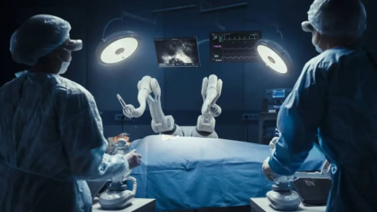 No vagina, menstrual blood clots in uterus, precedent in robotic surgery