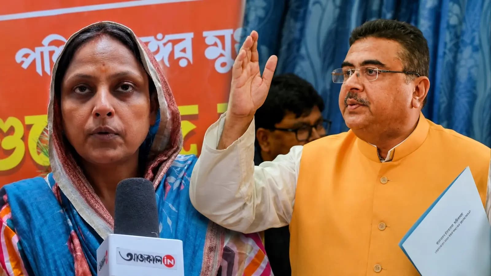 Chetlas Debarati Chatterjee comes to CM Suvendu Adhikaris Janatar Darbar to file a complaint against her relative for Illegal occupation of property