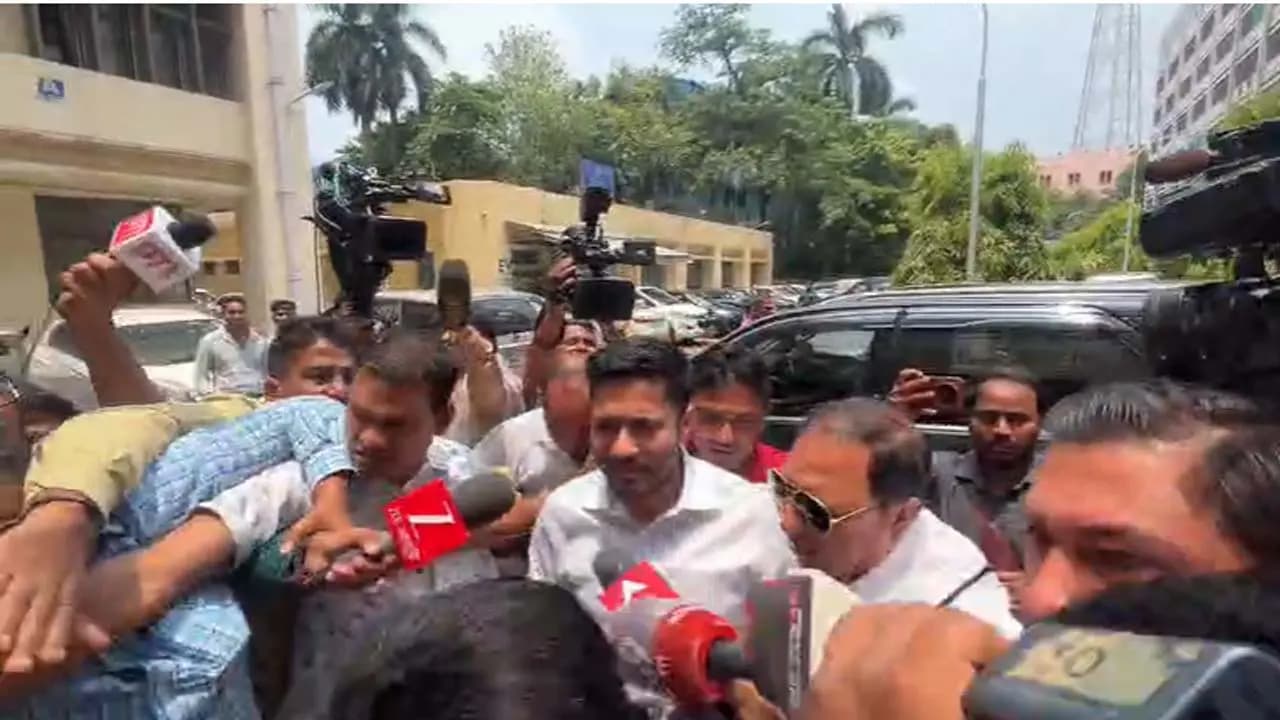 Abhishek Banerjee at the ED office in CGO Complex in connection with the recruitment scam case