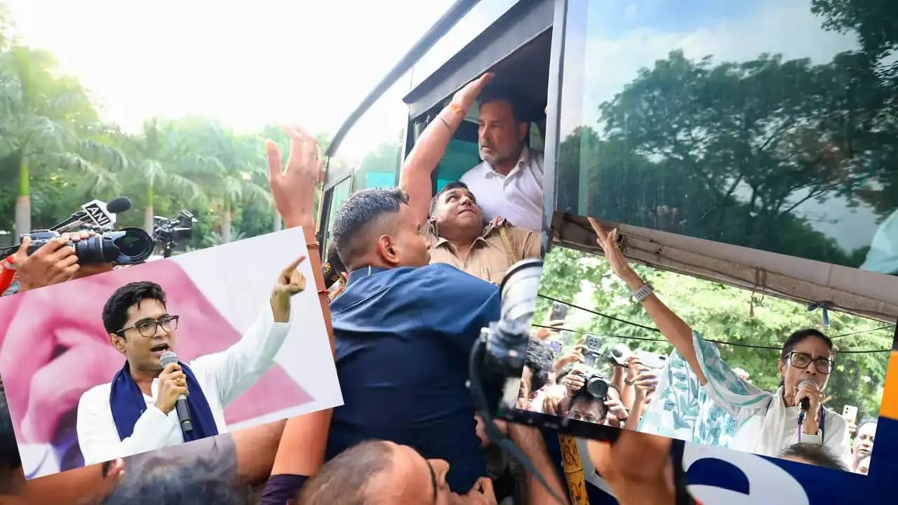 Rahul, Priyanka Detained in Delhi; Mamata and Abhishek Call for Nationwide Fight Against BJP