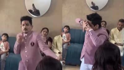 Groom Serious Face While Dancing on Own Wedding