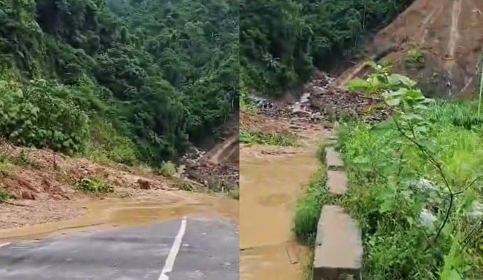 29 national highway blocked due to landslides gnr
