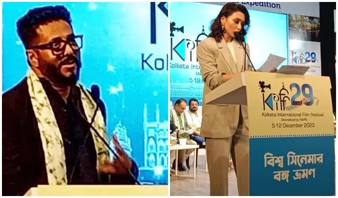 Raj And Mimi Chakraborty Attend Official announcement platform Of 29th KIFF 2023