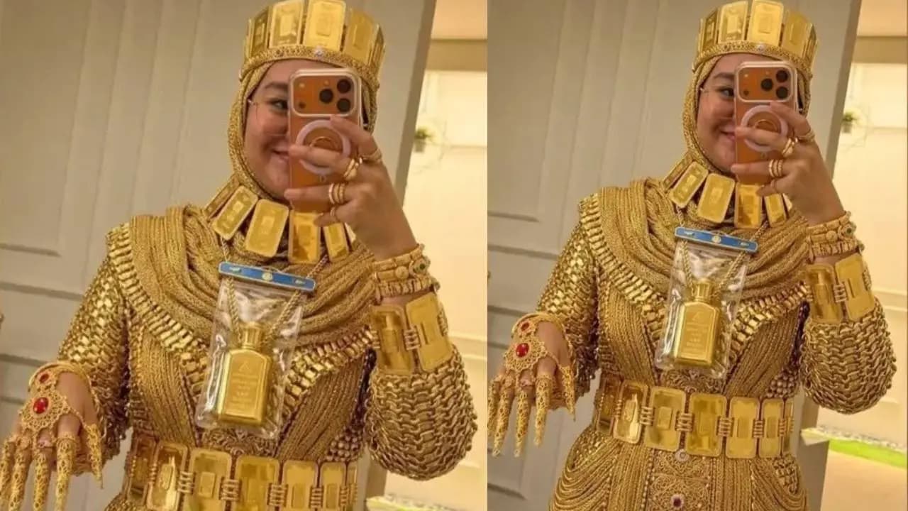 Dubai Bride Wears Dress Made of Pure Gold: Viral Wedding Video Sparks Debate