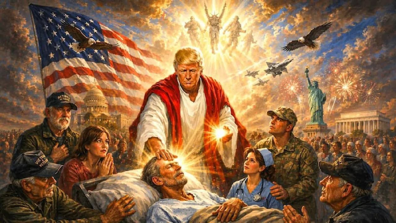 Donald Trump posts AI image of himself as Jesus Christ amid feud with Pope Leo