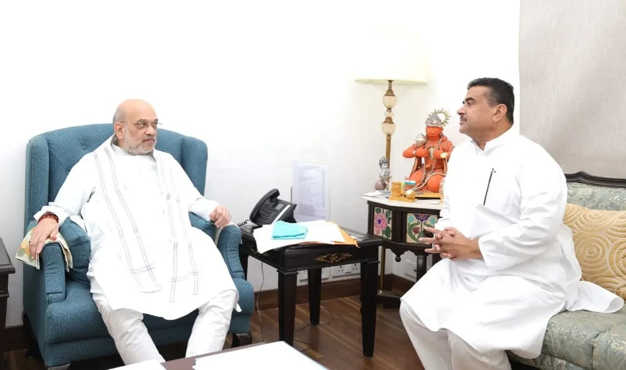 Suvendu Adhikari and Amit Shah meeting in delhi gnr