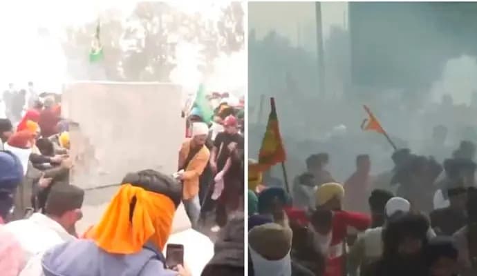 Haryana Police detained protesting farmers at Shambhu border
