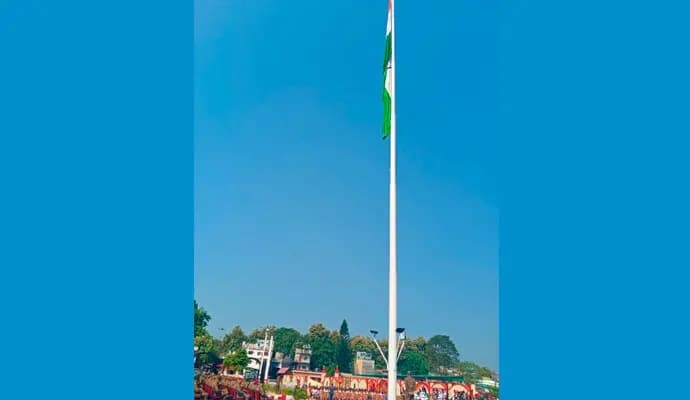 national flag in binnaguri