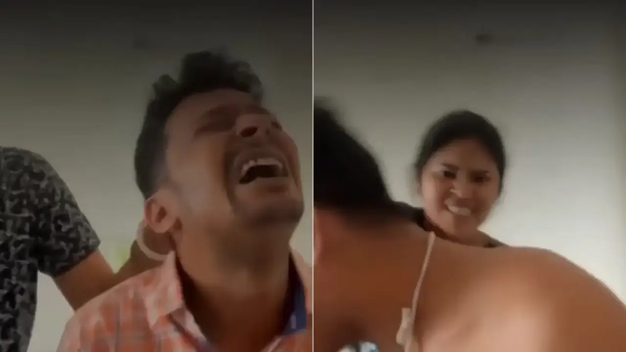 Domestic violence filmed by husband and shared in social media