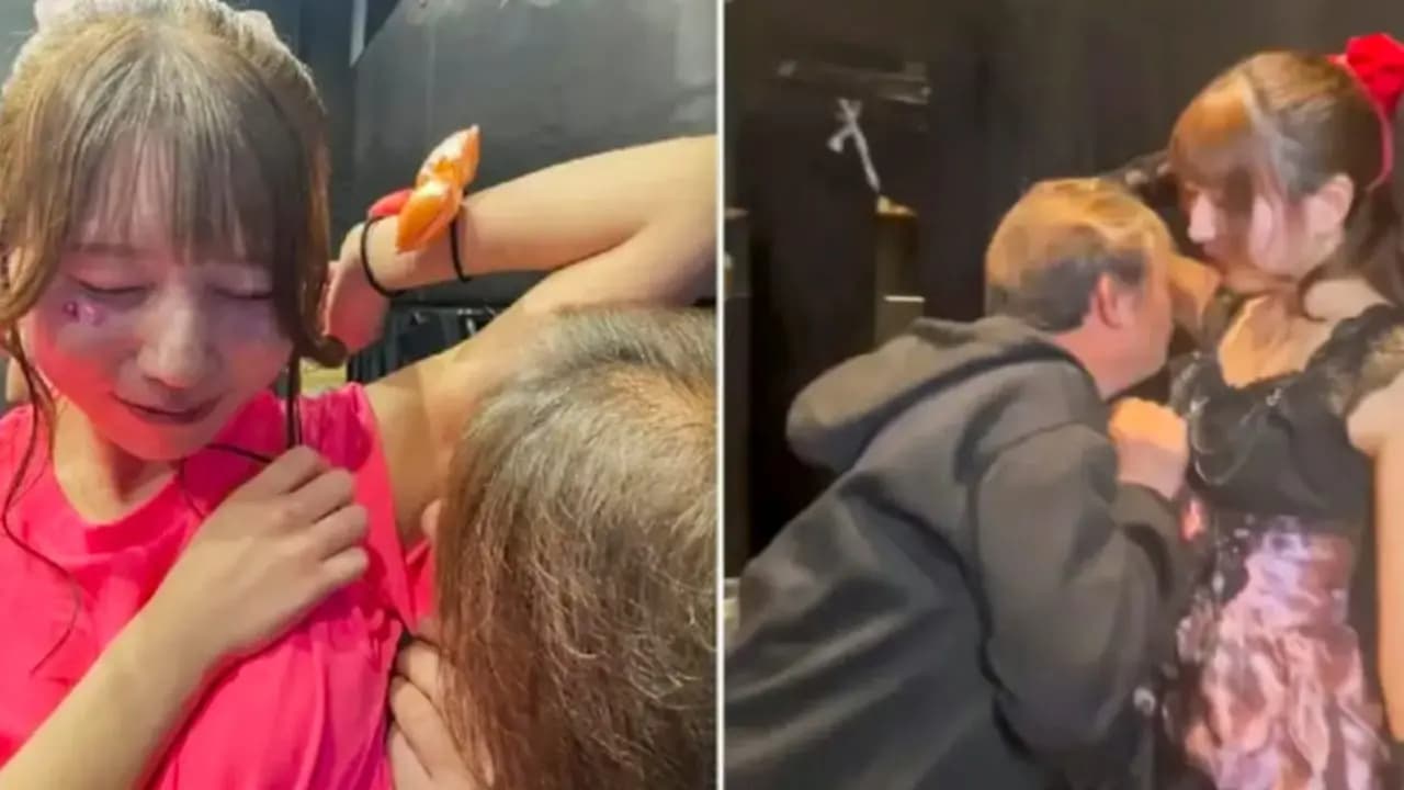 Japanese girl offering armpit sniffing service