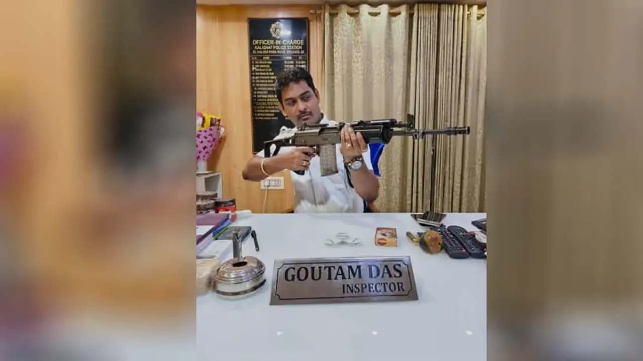 Kalighat Police Station OC Gautam Das Suspended Over Controversial Photo