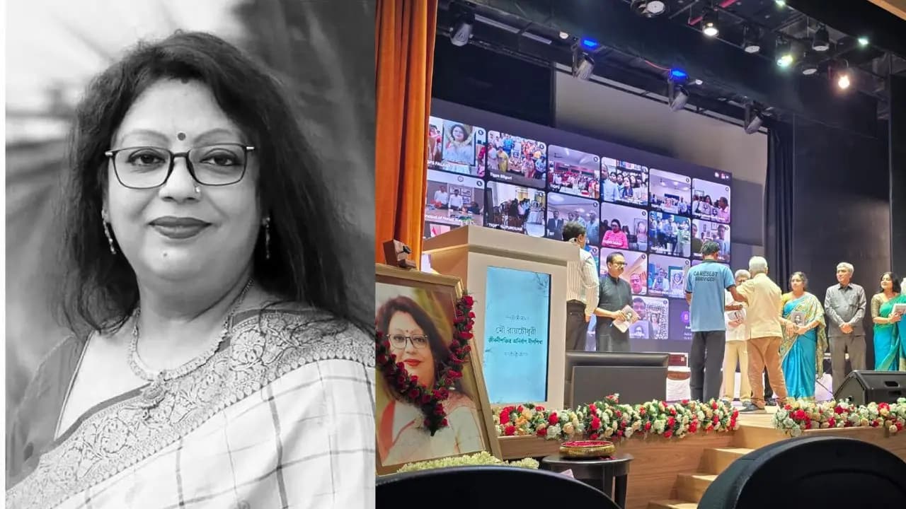 Satyam Roychowdhury's book launch in memory of Mou Roychowdhury