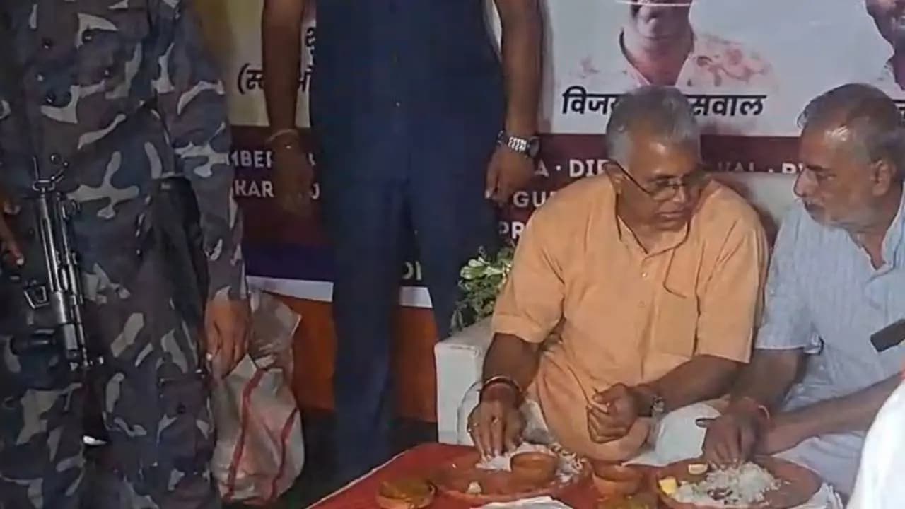 Minister Dilip Ghosh indulged in fish festival the day after taking oath