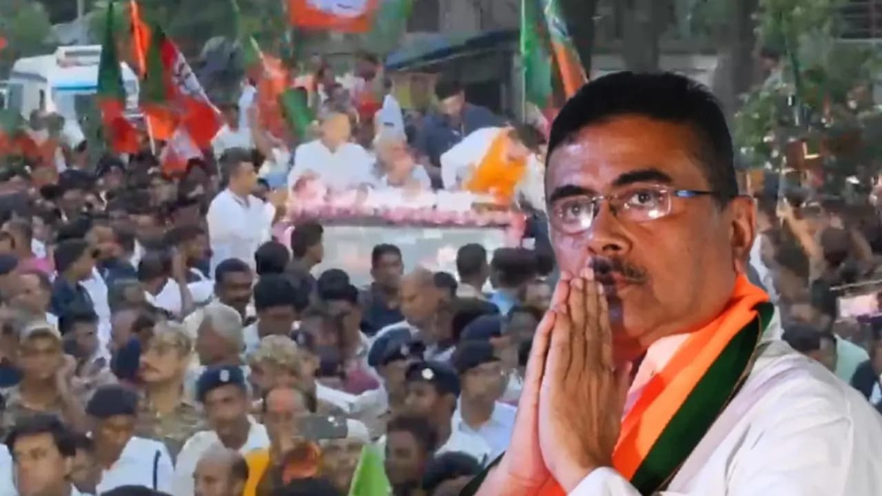 Suvendu Adhikari Victory Procession Bhowaniporeafter take responsibility as west Bengal cm