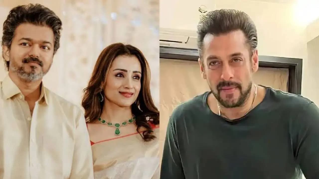 Vijay and Trisha Krishnan s viral IPL match video Salman Khan says he still seeks advice from father salim khan