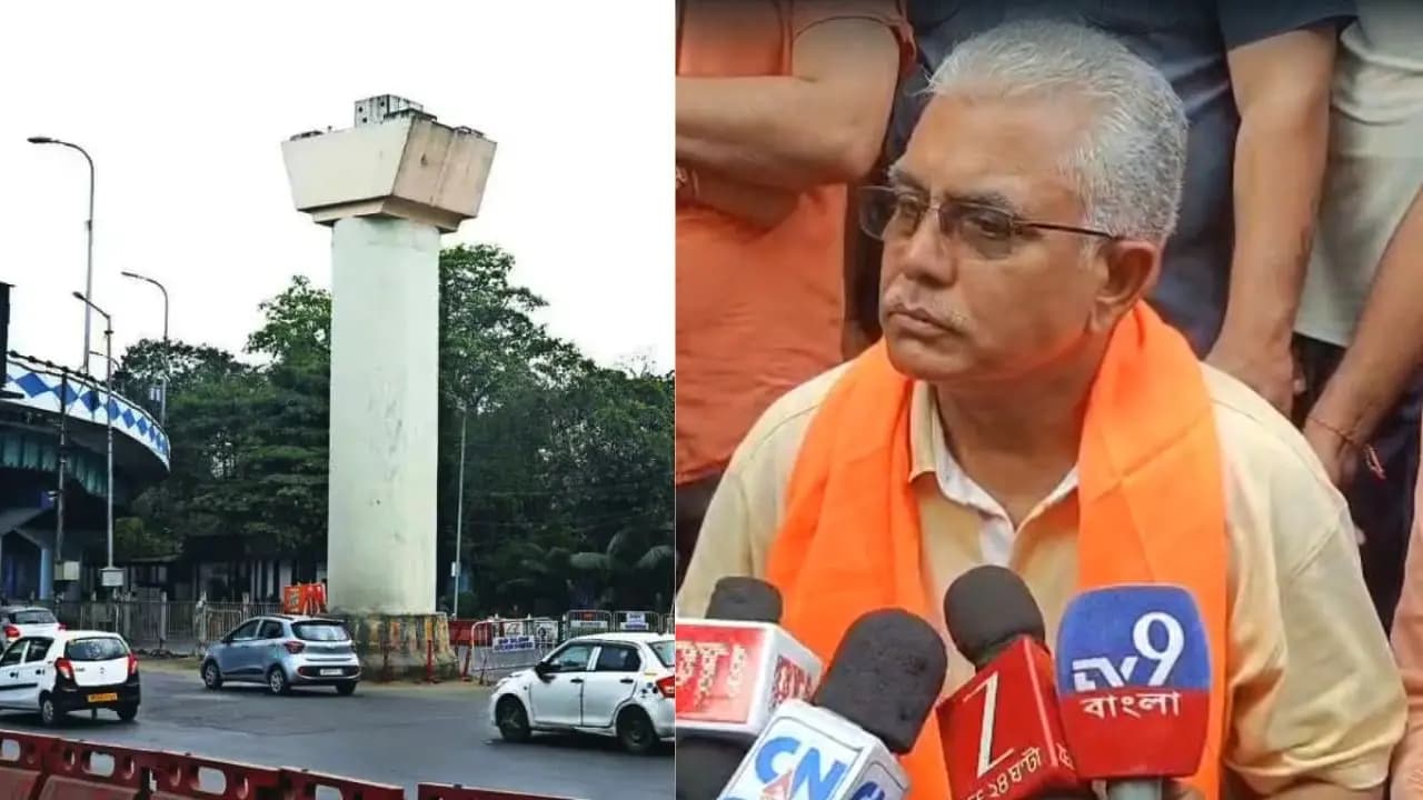Chingrighata Metro work begins BJPs Dilip Ghosh takes a jibe at the former Chief Minister Mamata Banerjee