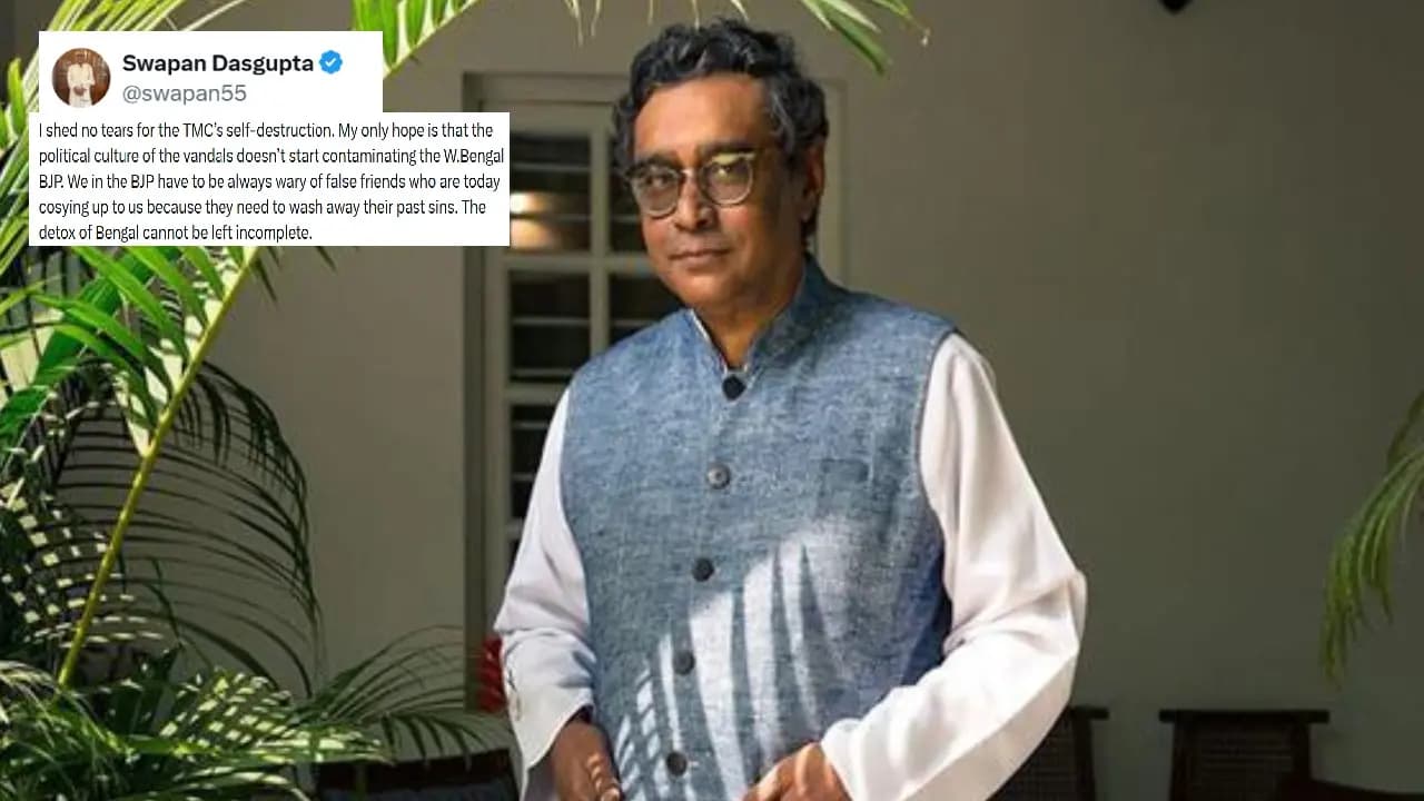 Swapan Dasgupta social media post on TMCs self-destruction
