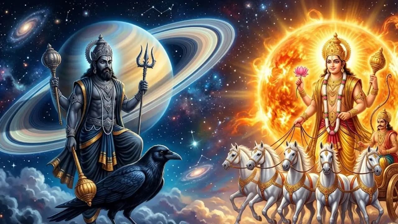 Surya Shani Kendra Drishti Yog