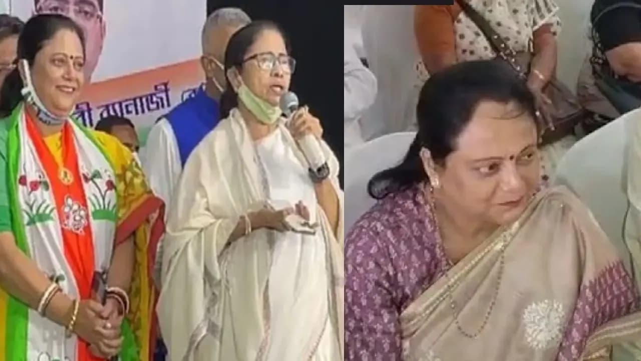 Mamata Banerjees Sister In Law Kajari Banerjees reaction at Suvendu Adhikari KMC Meet