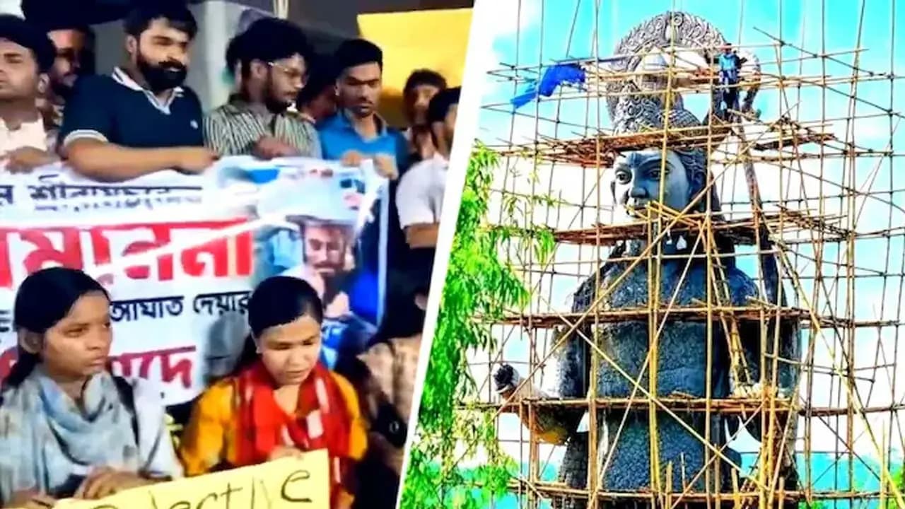 Bangladesh: turmoil over the installation of a statue of Ram in Palashbari construction work halted under pressure from Islamists!