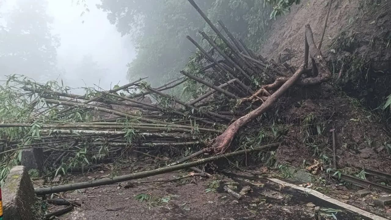 Aftermath of heavy overnight rain Hills in disarray bridge washed away Darjeeling Siliguri connectivity severed by landslides