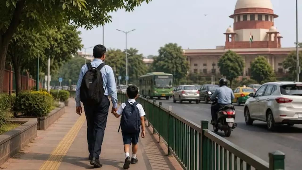 Walking on the footpath is a fundamental right Supreme Court directive