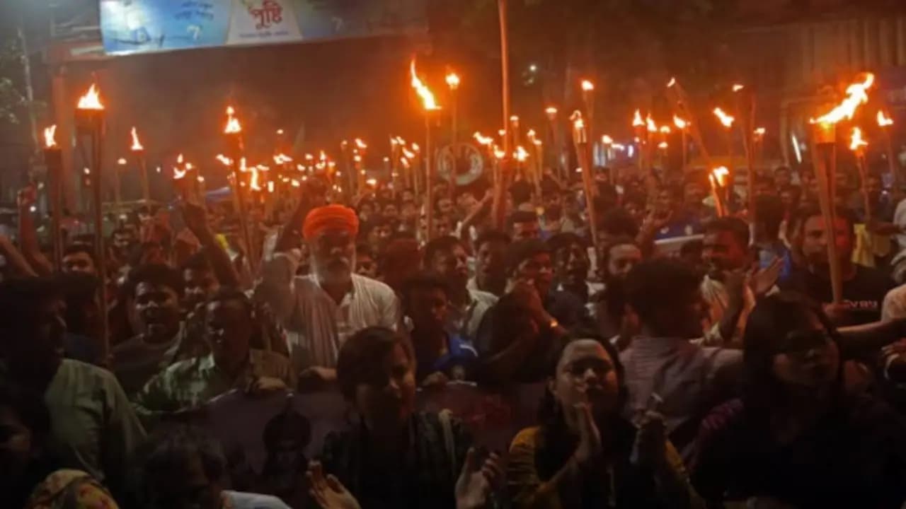 Thousands of Hindus on the streets of Dhaka protesting against the disrespect of lord Ram picture