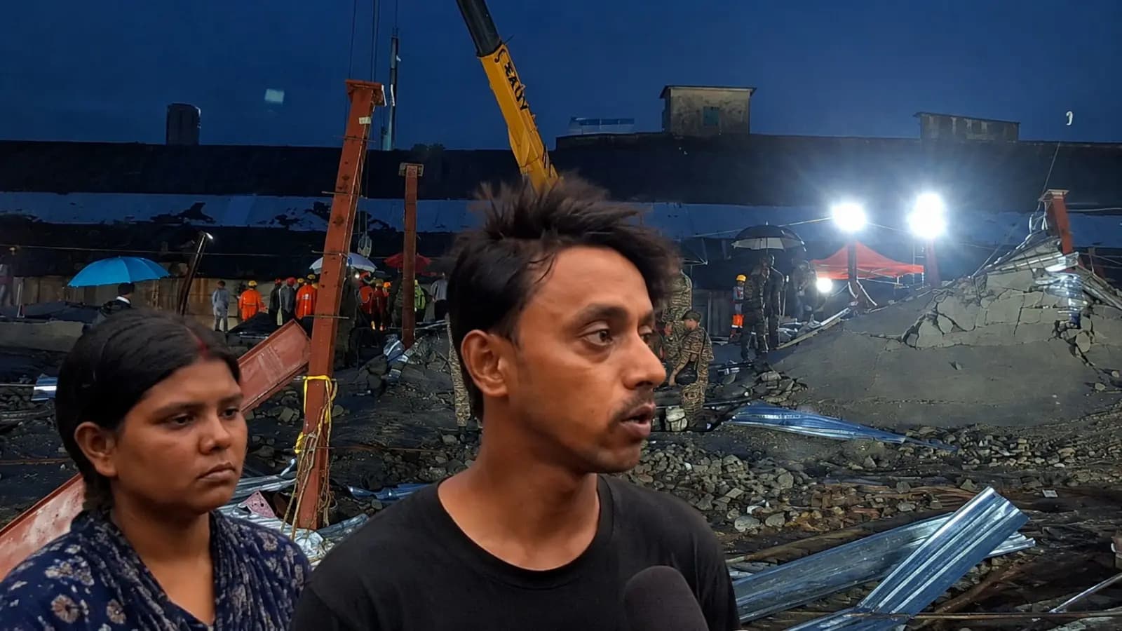 Taratala Mishap Helpless daughter and son-in-law searching for father missing in the Taratala warehouse accident