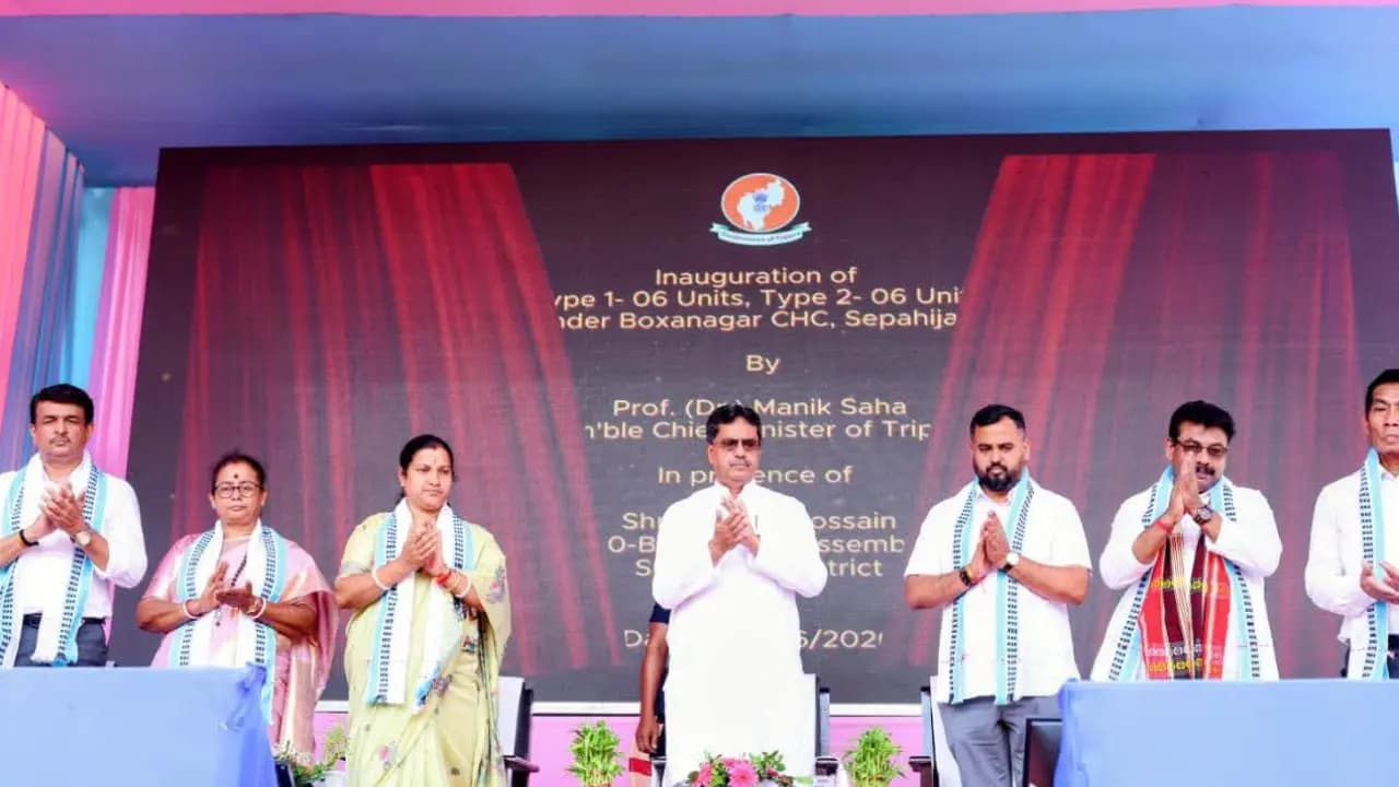 Tripura Chief Minister Manik Saha inaugurated a bunch of projects to improve Tripuras socio-economic and health infrastructure
