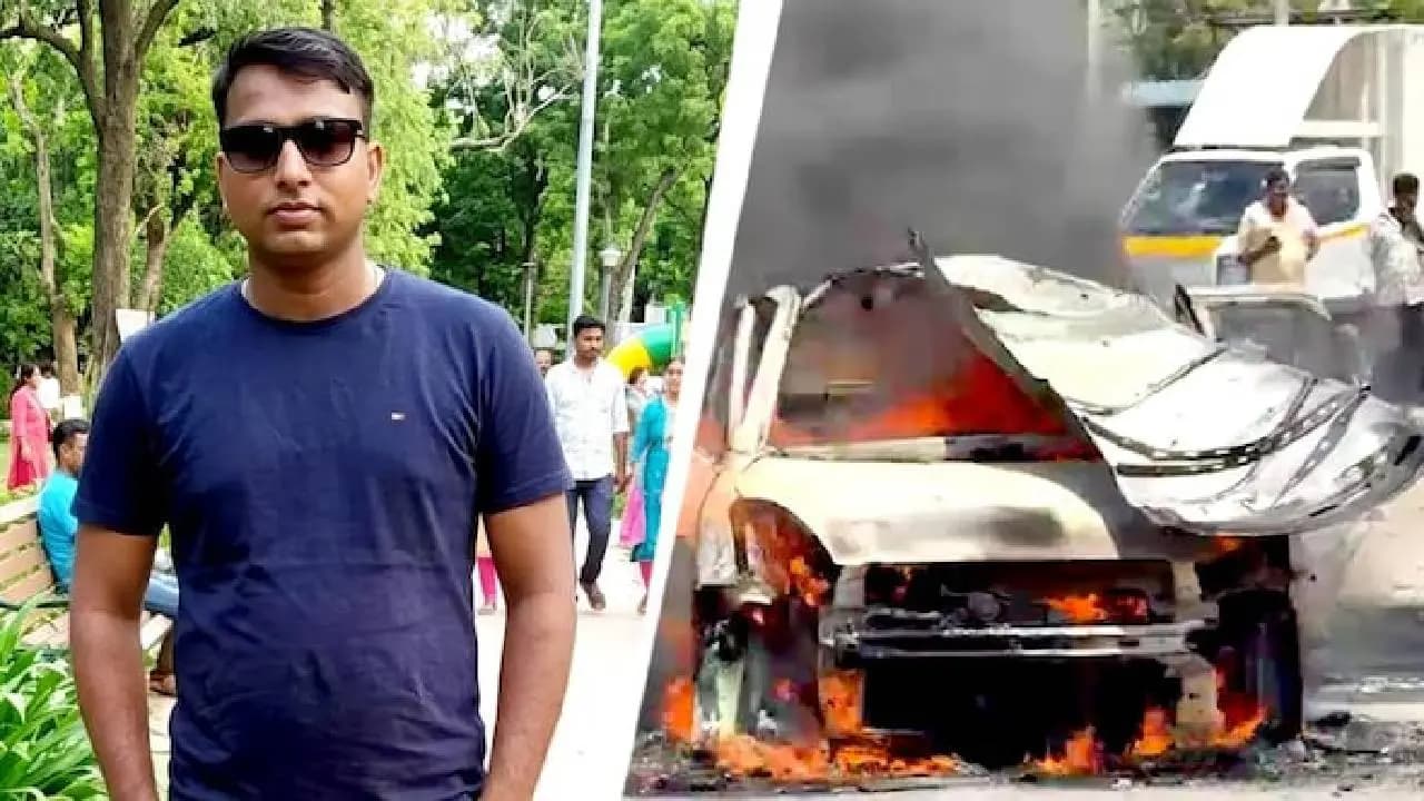 Man Sets Off Bomb In Car to Die Together With Ex Girlfriend, She Jumps Out, He Dies In Karnataka