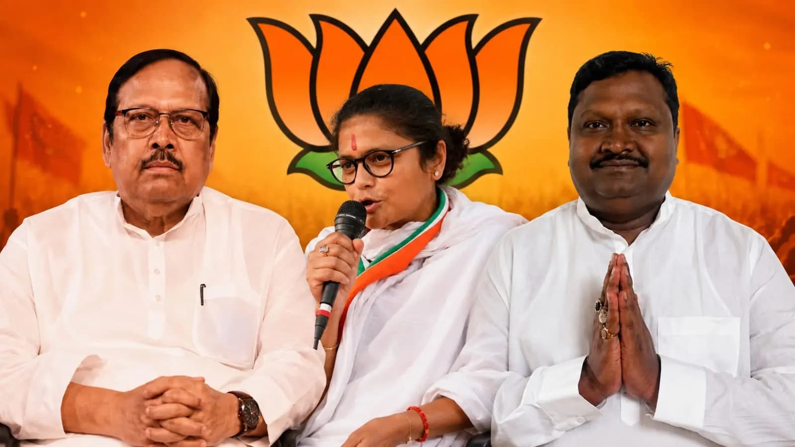 Prakash Chik Baraik sushmita dev Sukhendu Sekhar Roy at BJP Party office speculation on joining