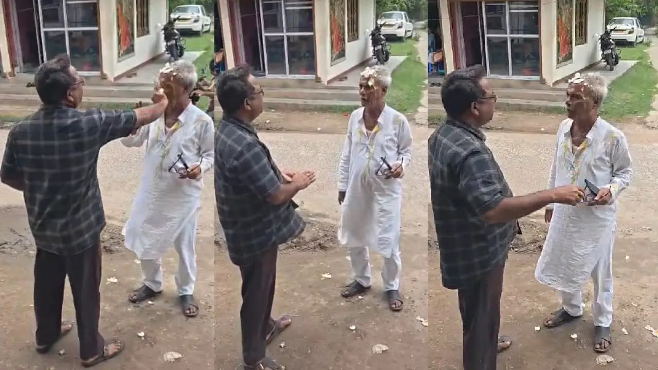 eggs thrown incident again thrown at senior tmc leader in ramnagar