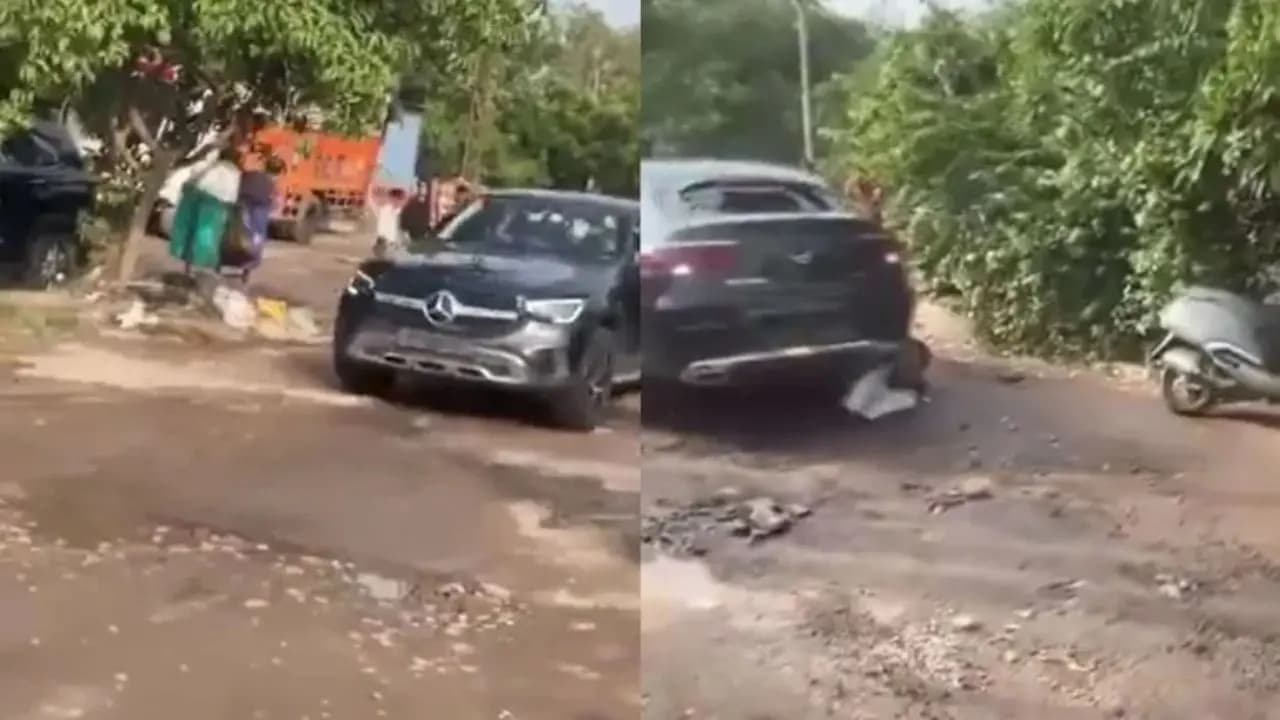 Viral Chandigarh Video: Mercedes Runs Over Man In Chandigarh He Walks Seconds Later incident captured in camera goes viral