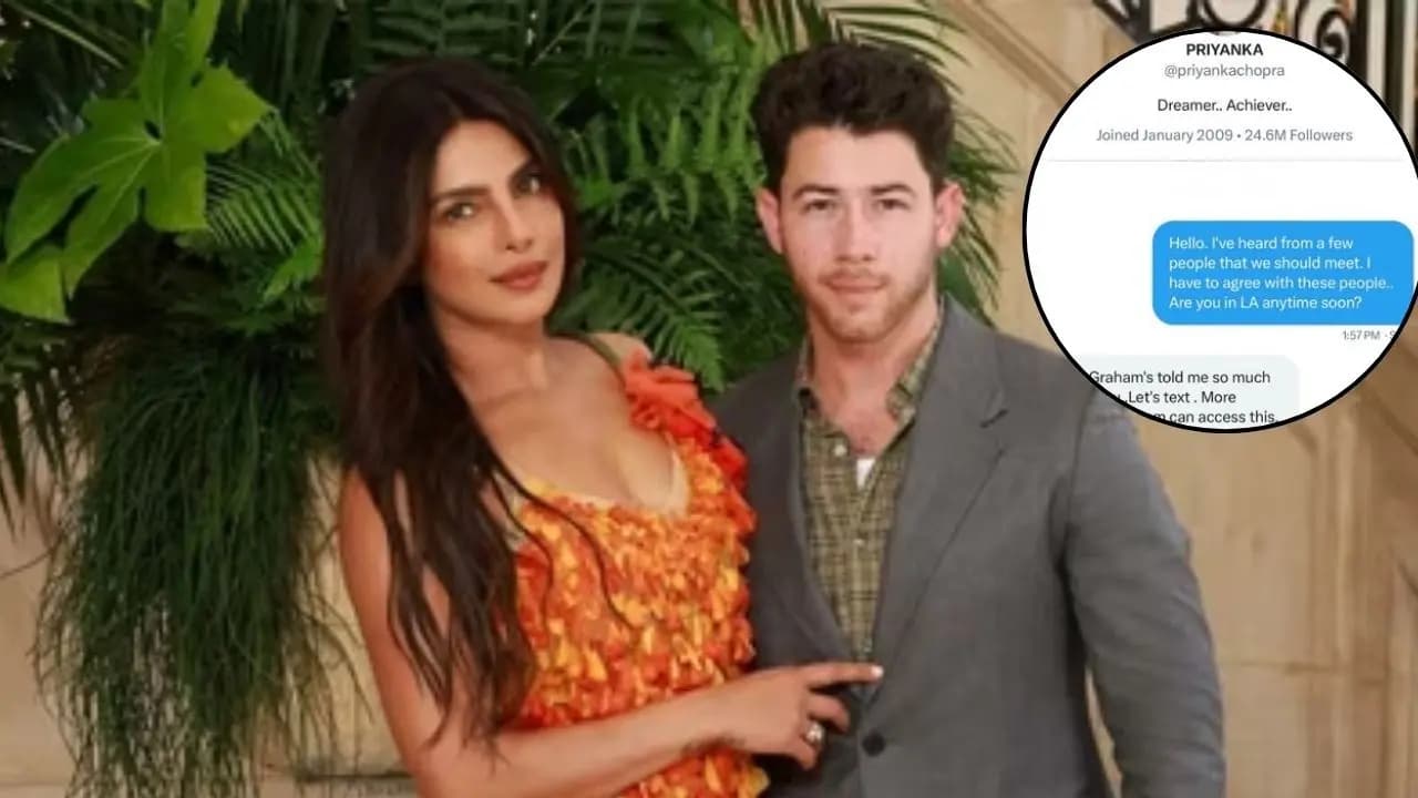 Nick Jonas reveals what he texted Priyanka Chopra 10 years back in his first twitter message
