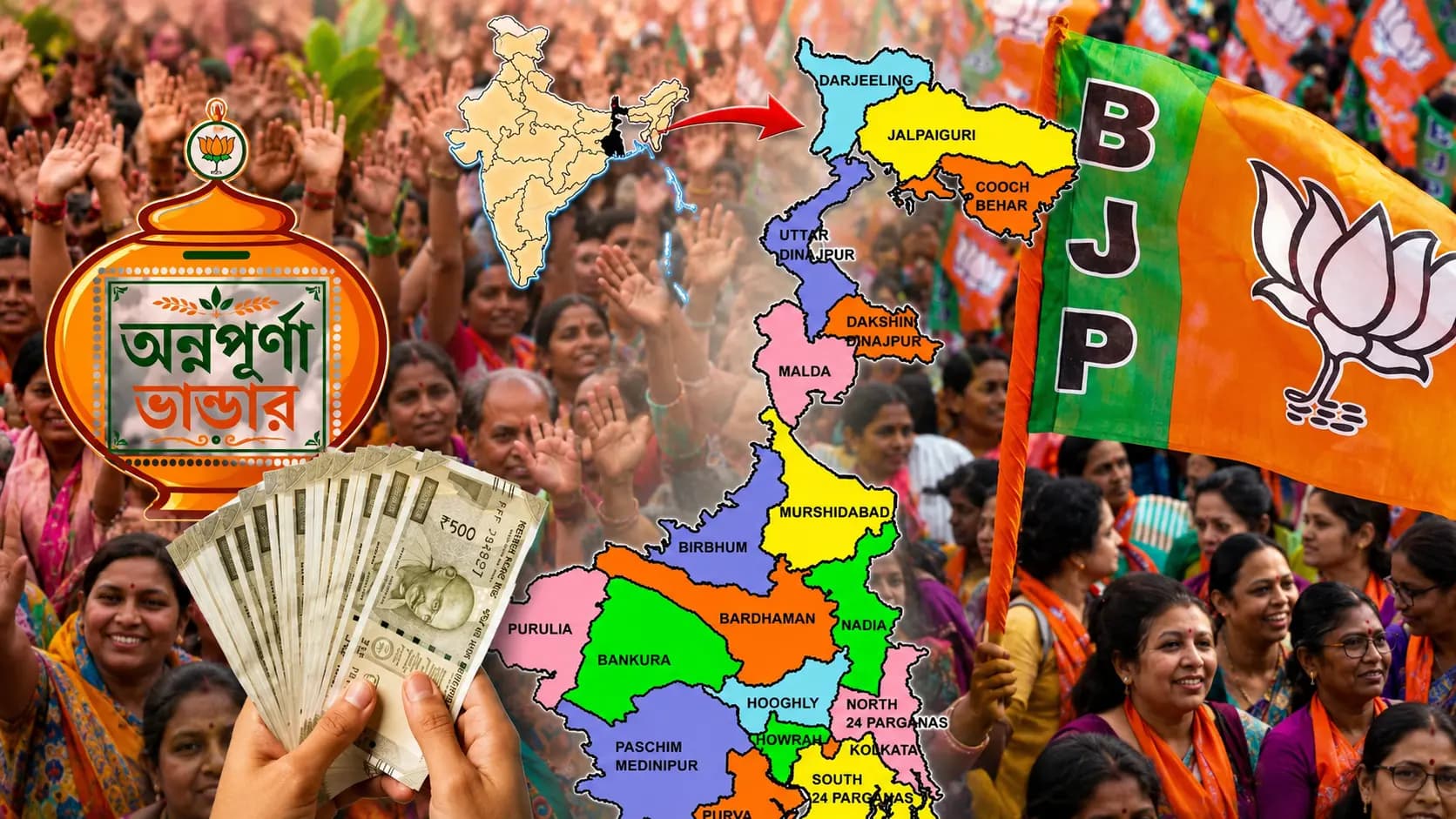 Campaign For Annapurna Yojana: BJP Mahila Morcha is launching a campaign across Bengal regarding the Annapurna Yojana