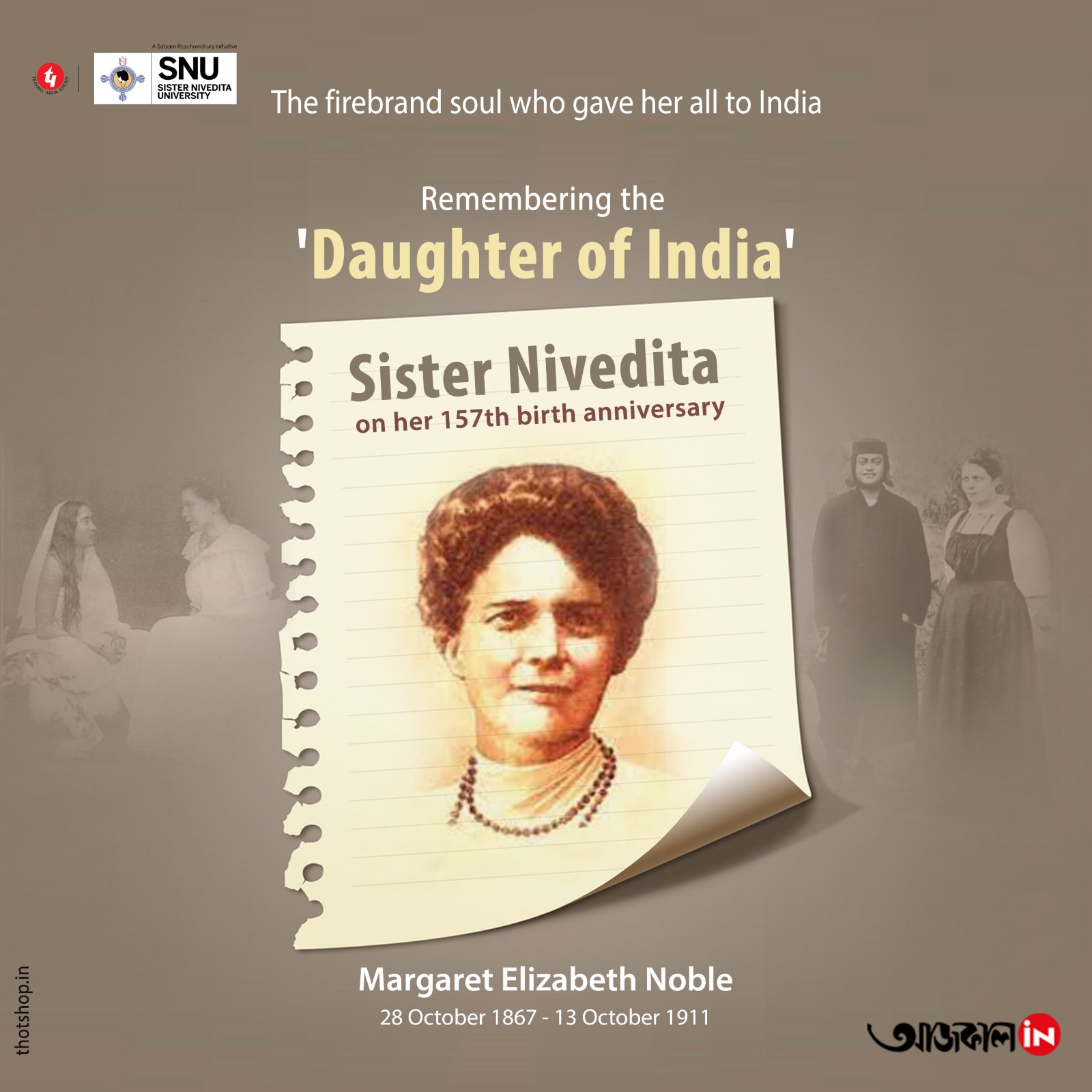 Remembering the 'Daughter of India' #SisterNivedita #SwamiVivekananda #WomenEmpowerment2024 #girlseducationmatters #bengalrenaissance