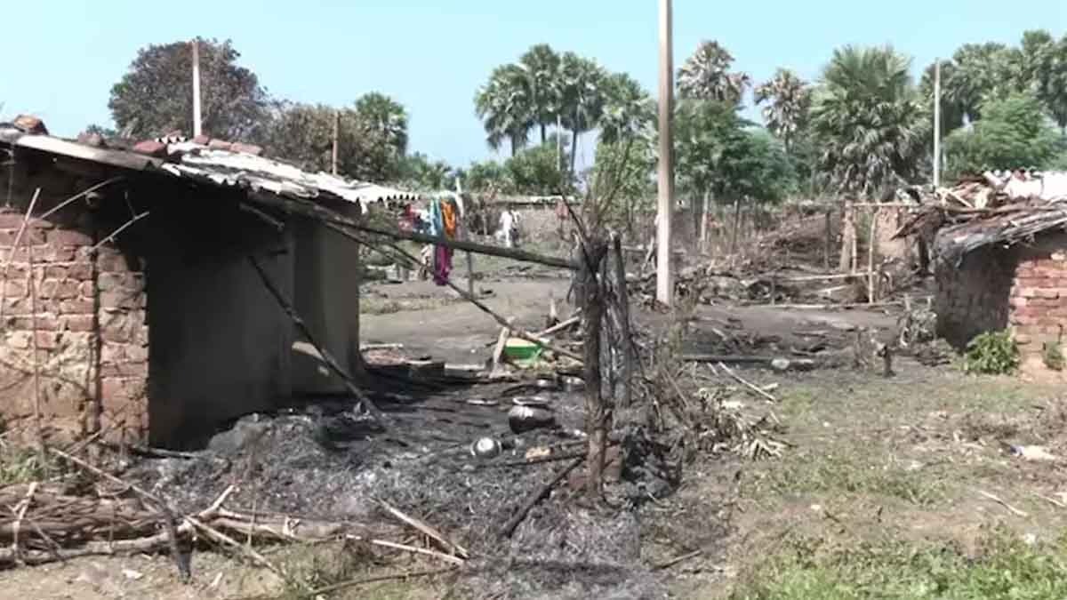 dalits house set on fire in bihar