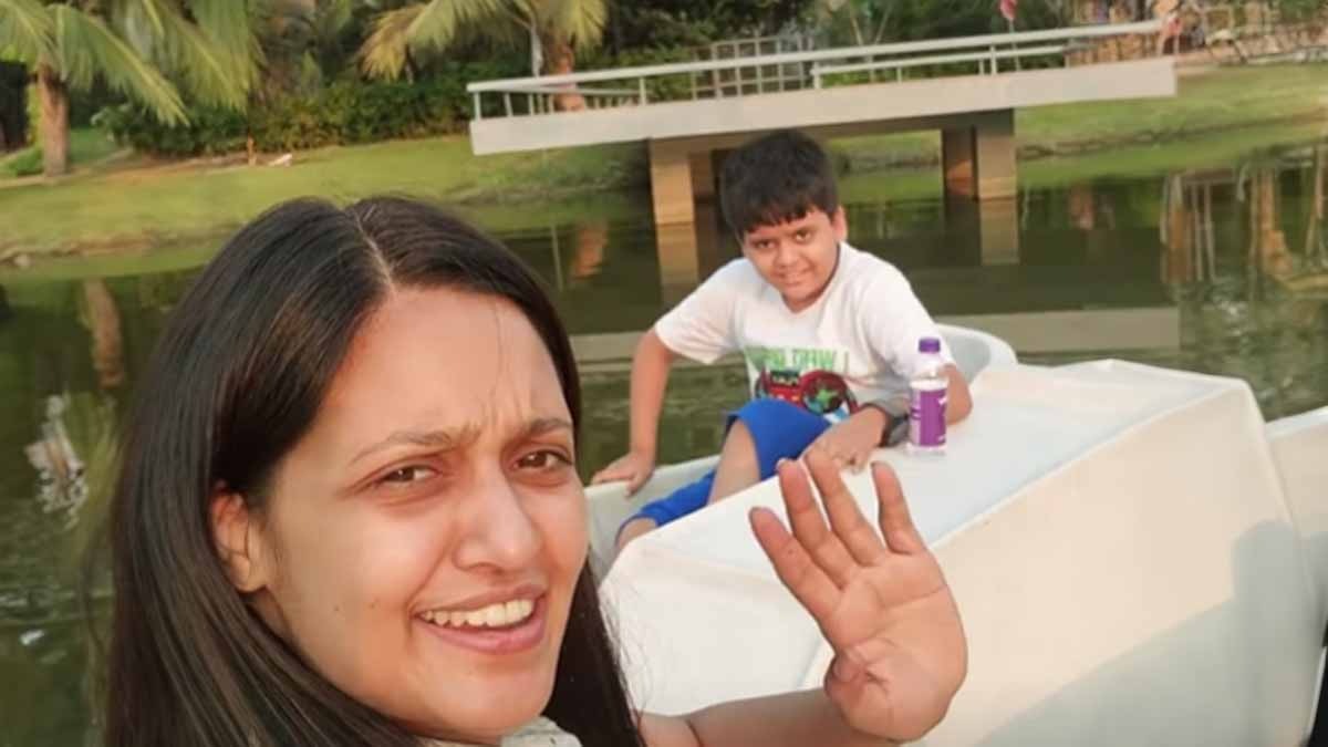 Bengali actress Priyanka Sarkar spending vaccation with her son Sohoj 