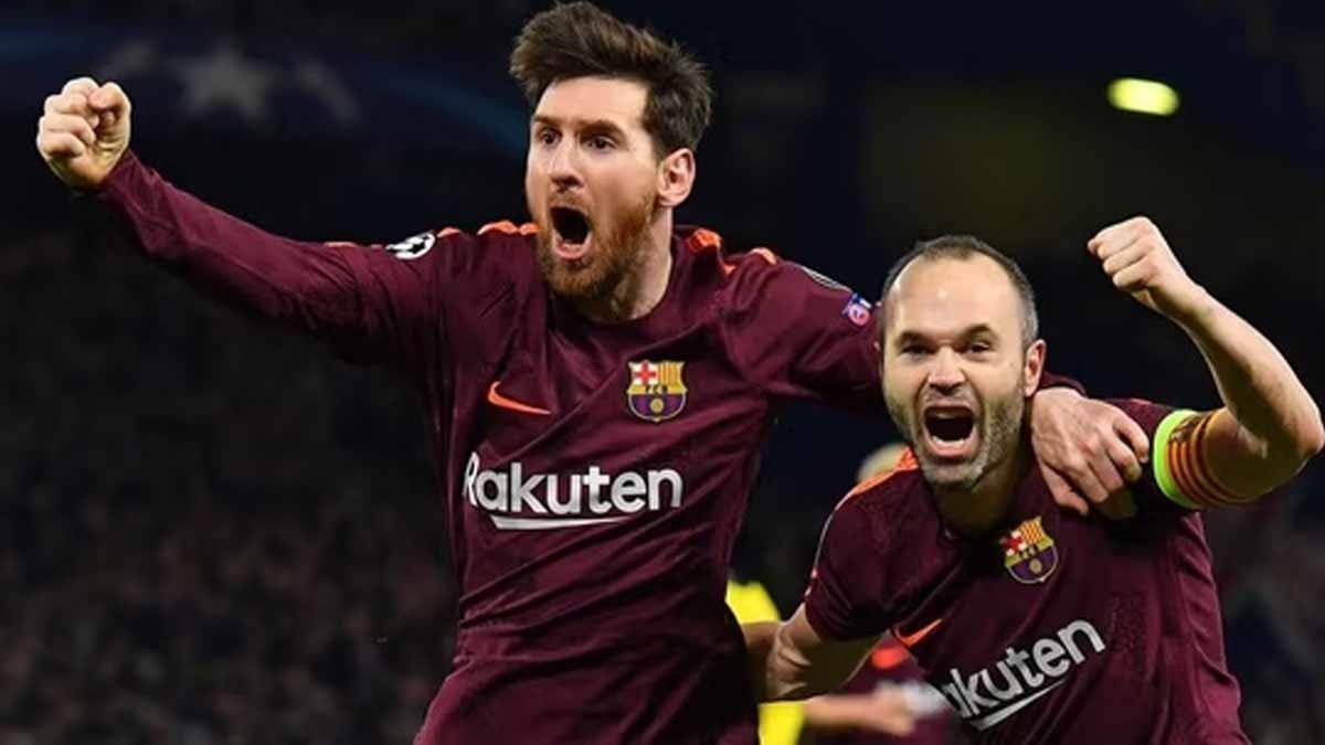 Lionel Messi pays tribute to Andres Iniesta 