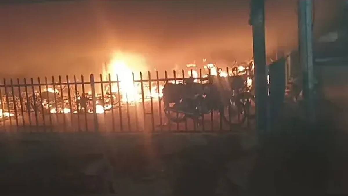 massive fire at varanasi station