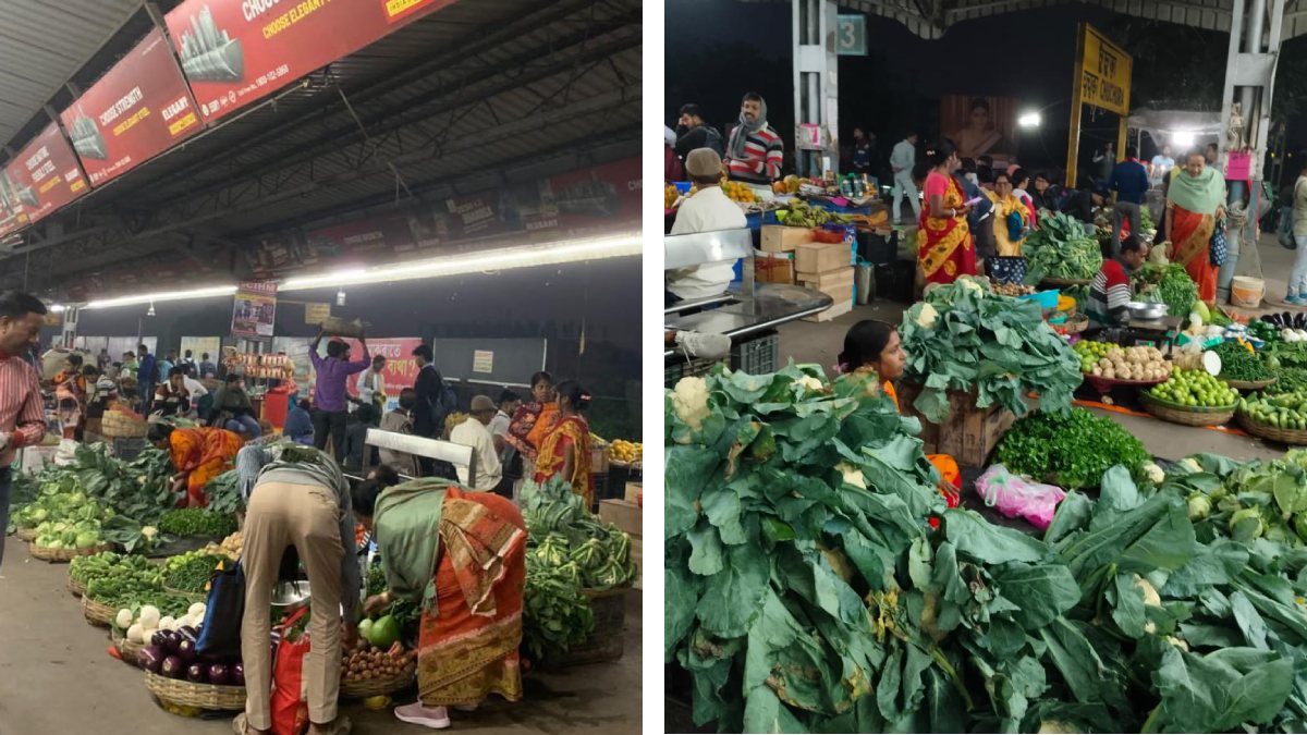 Daily passengers struggles to commute on Chinsurah Station due to local market on the platform