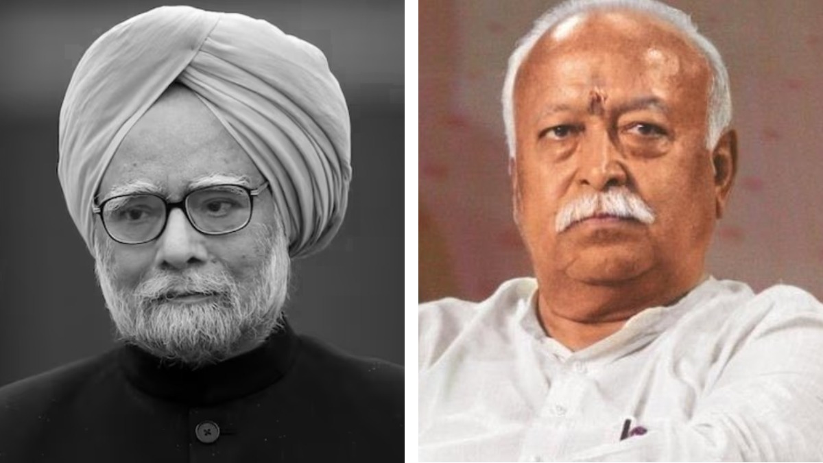 RSS chief Mohan Bhagwat paid tribute to former prime Minister Manmohan Singh