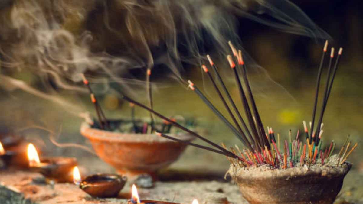  By using stick on the time of puja may cause harmful for lungs 