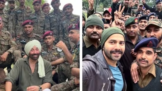 Border 2 stars Sunny Deol Varun Dhawan pay tributes and share pics with jawans  Indian Army Day 