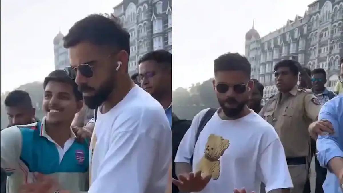 virat kohli on mumbai road