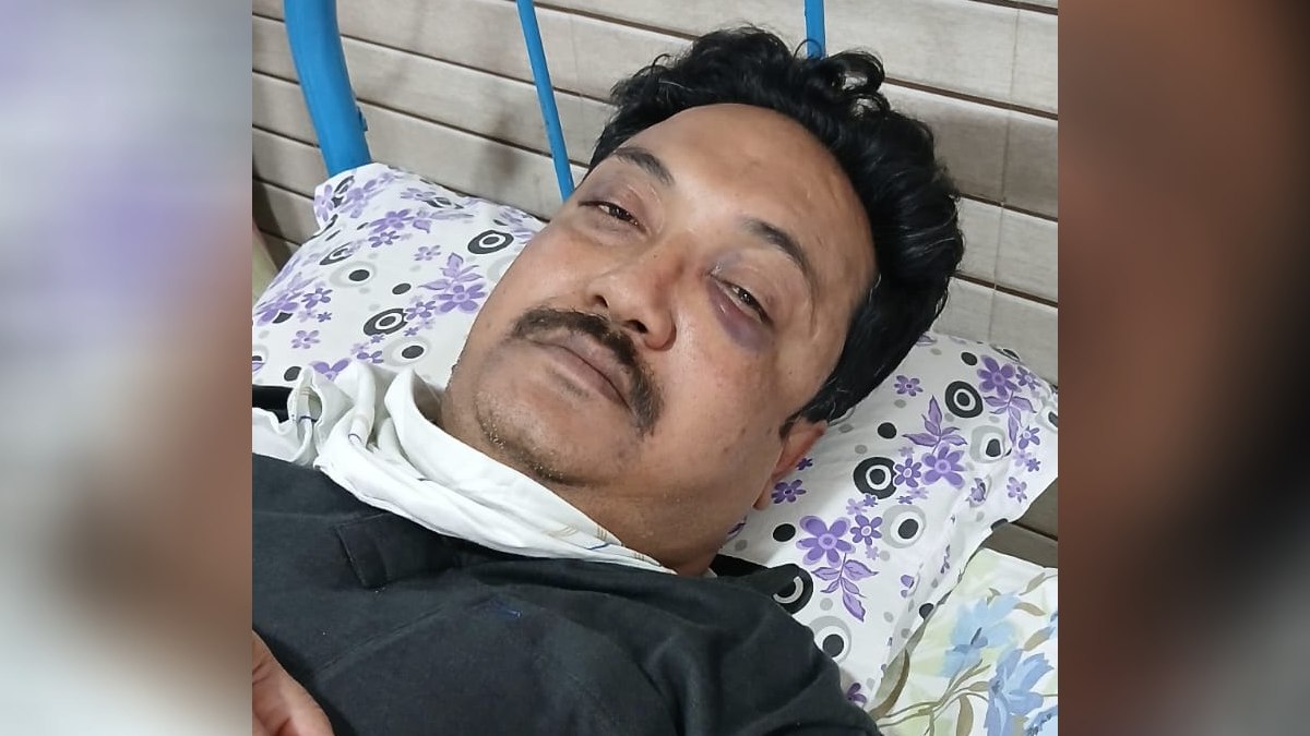 A head teacher was beaten mercilessly inside his school premises