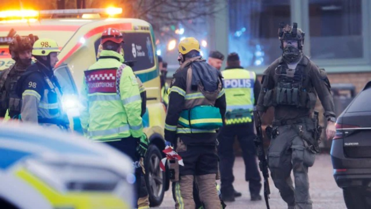 10 died in a mass shooting inside a adult school in Sweden gnr