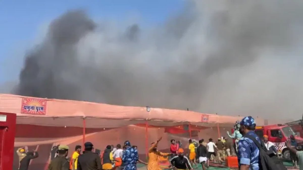 Fire broke out at Maha Kumbh again, situation under control