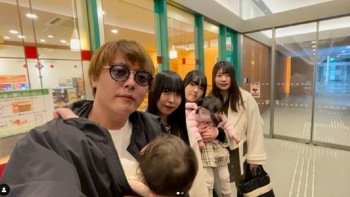 Japanese man lives happily with multiple wives lif